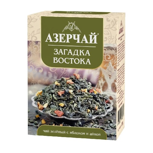 Азерчай чай зеленый Загадка Востока с яблоком и айвой, 90 гр